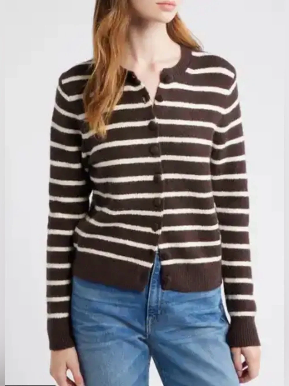 Madewell NEW Size L Kensington Cardigan Color Brown MSRP $118
